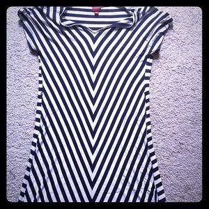 Stripped knee length dress